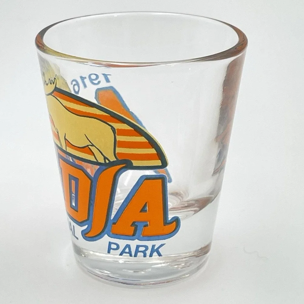 Vintage Acadia National Park 1916 Shot Glass Moose USA‎ Souvenir